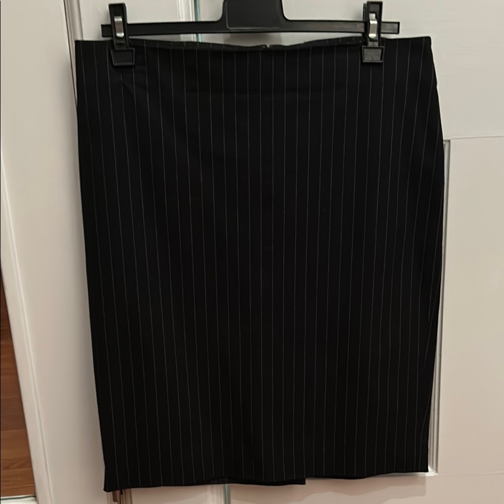 Black Pinstripe Skirt
